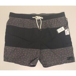 Globe Brand Men's Swim Shorts Rose Print / Black  Size 36 NWT